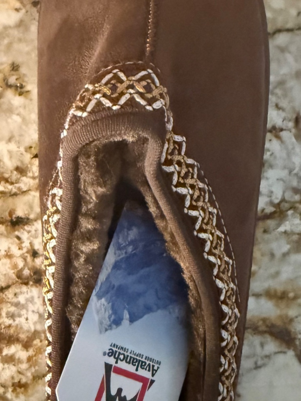 Avalanche Brown Platform Slippers Faux Fur NWT Size 9 - Picture 2 of 5